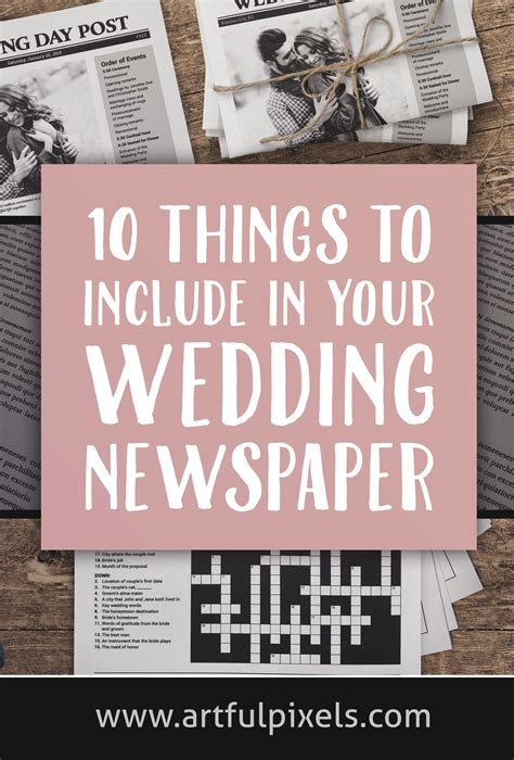 10 Things to Include in Your Wedding Newspaper Program.